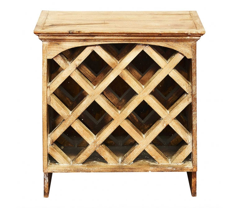 Dal mobile laterale portabottiglie in legno di mango Dal