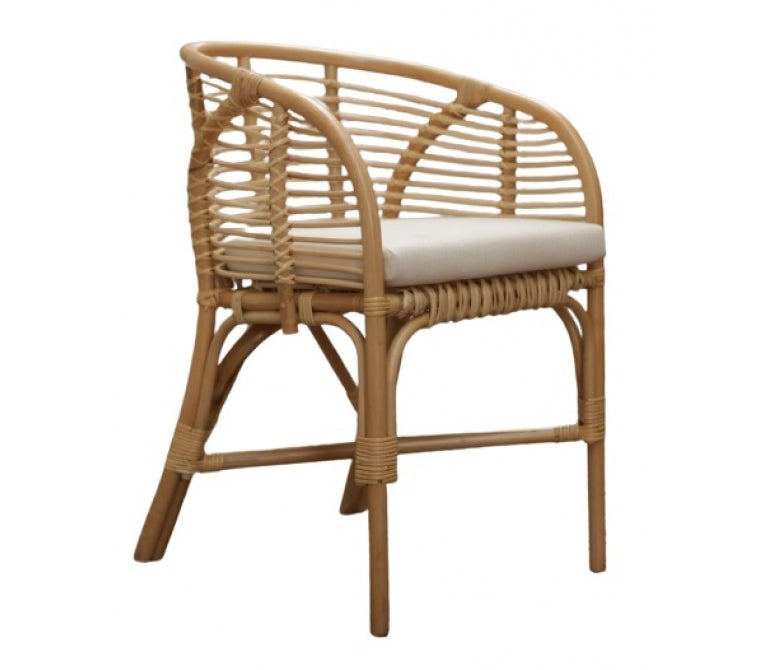 Fauteuil en rotin naturel tressé Molins