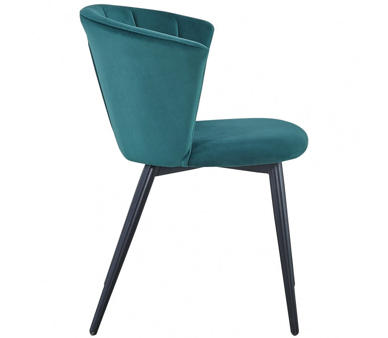 Chaise à manger en velours Nuvole vert