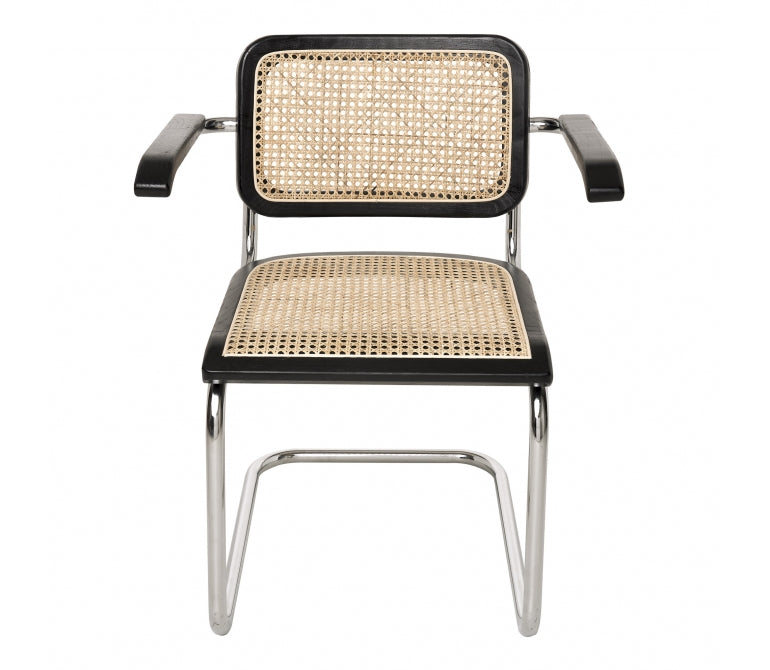 Chaise à manger en rotin avec accoudoirs Lara