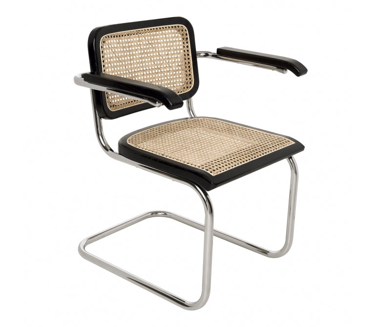 Chaise à manger en rotin avec accoudoirs Lara