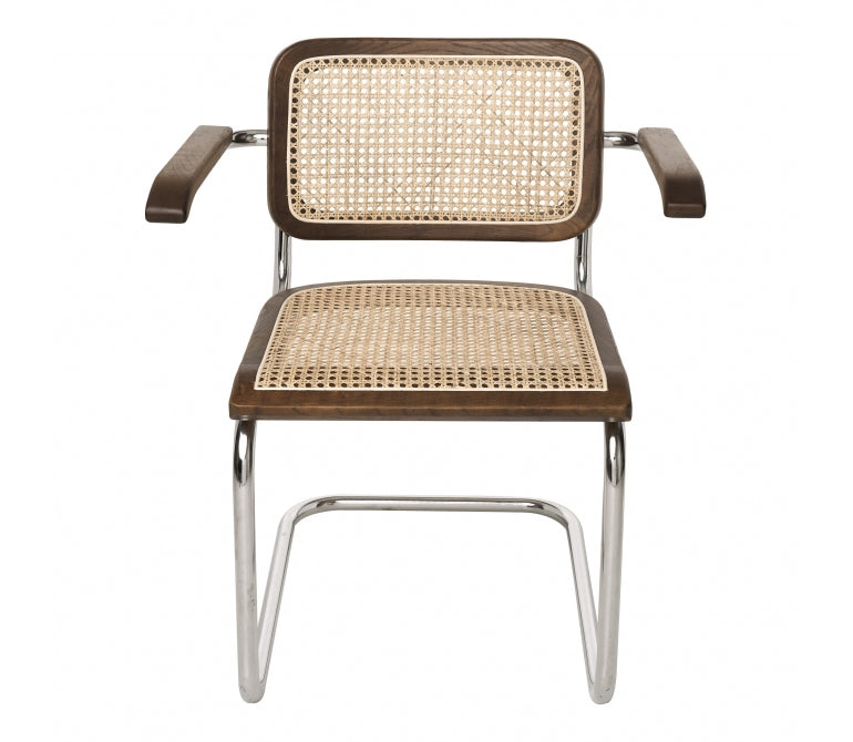 Chaise à manger en rotin avec accoudoirs Lara