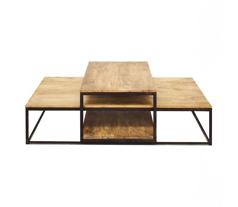 Tables basses Berta en bois de manguier