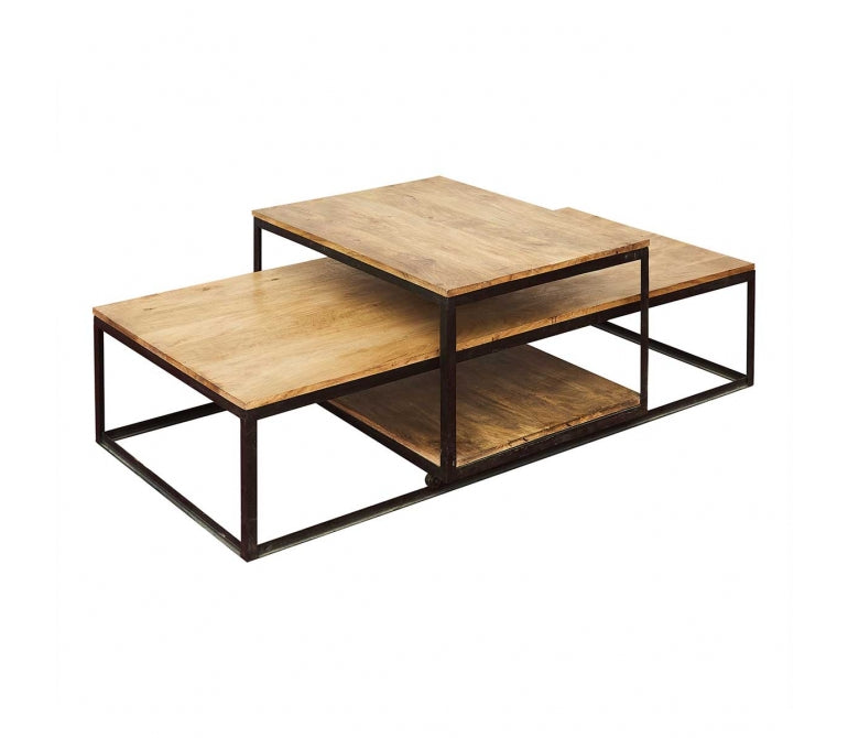 Tables basses Berta en bois de manguier