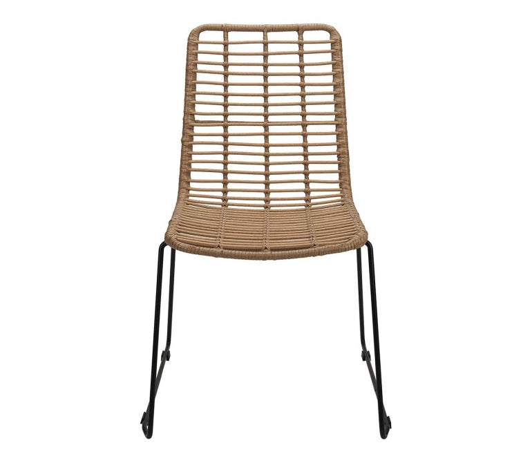 Chaise d'extérieur en rotin Kamile