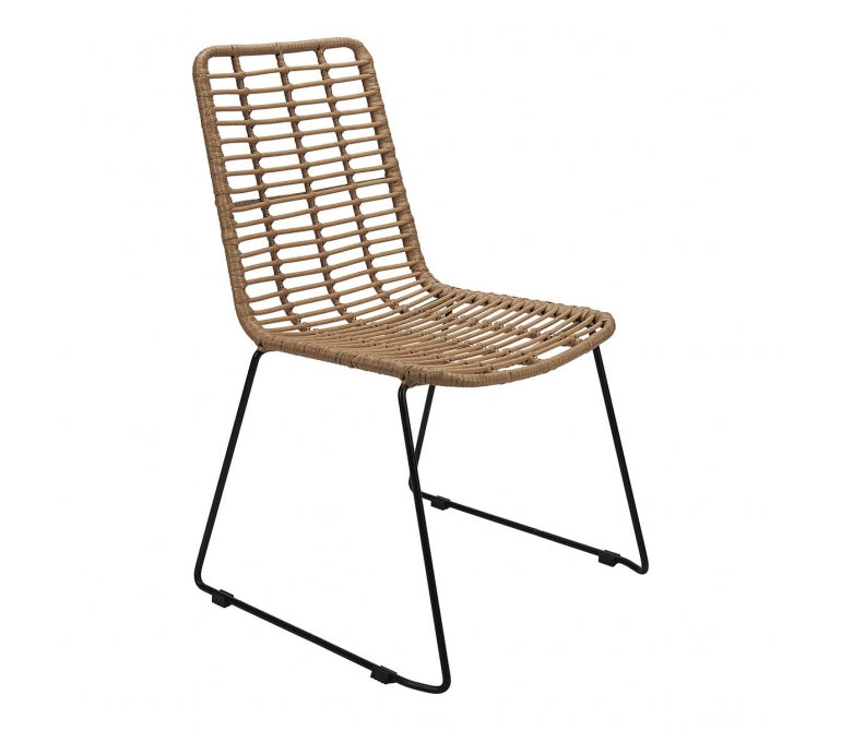 Chaise d'extérieur en rotin Kamile