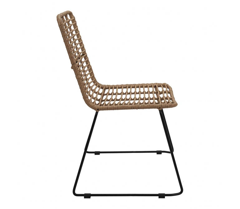 Chaise d'extérieur en rotin Kamile