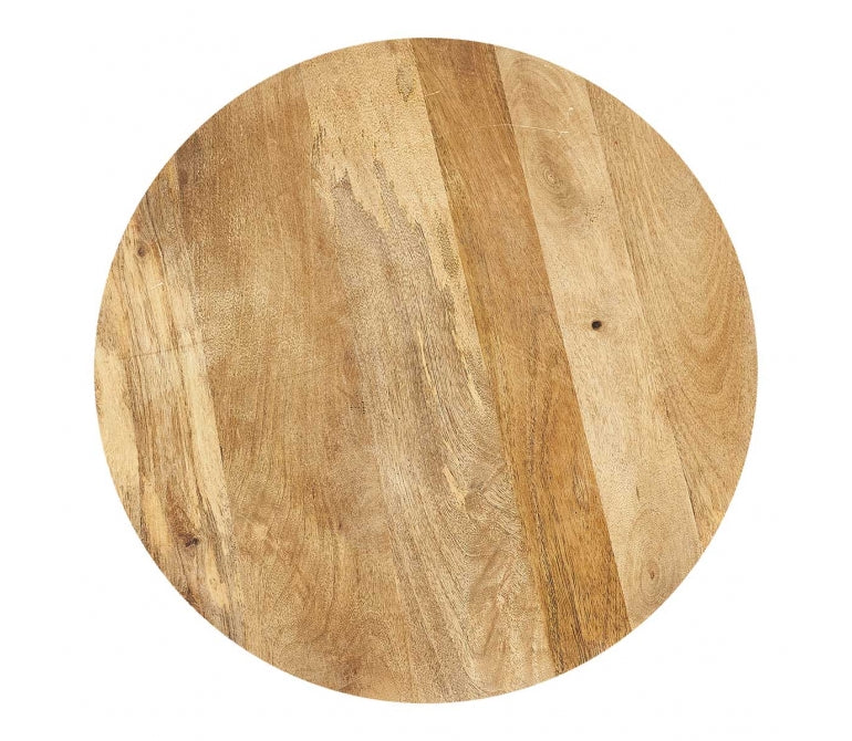 Mesa de centro industrial tapa de madera y acero Tarke