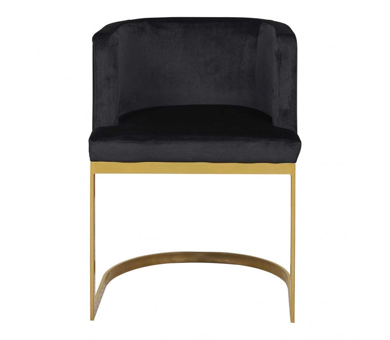 Fauteuil de salle à manger en velours Miralda