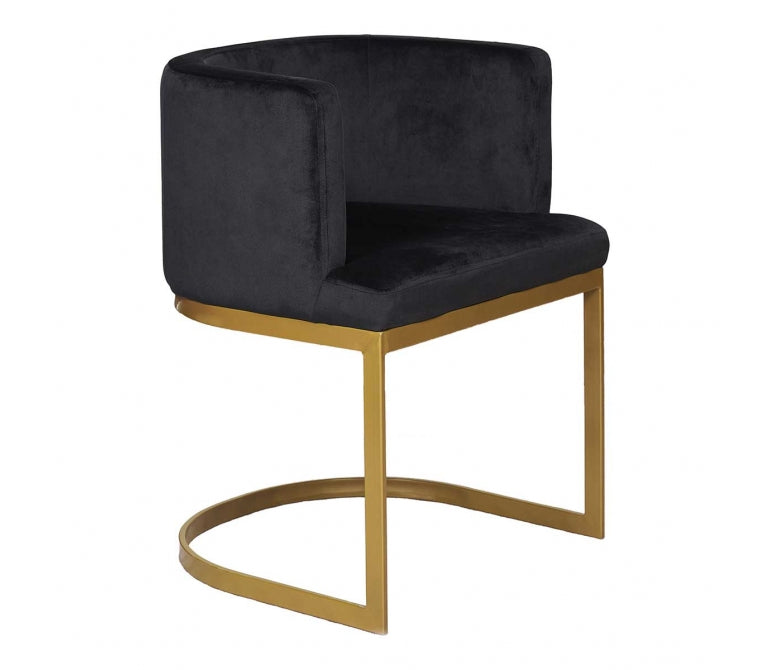 Fauteuil de salle à manger en velours Miralda