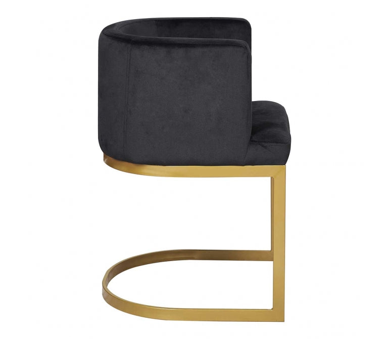 Fauteuil de salle à manger en velours Miralda