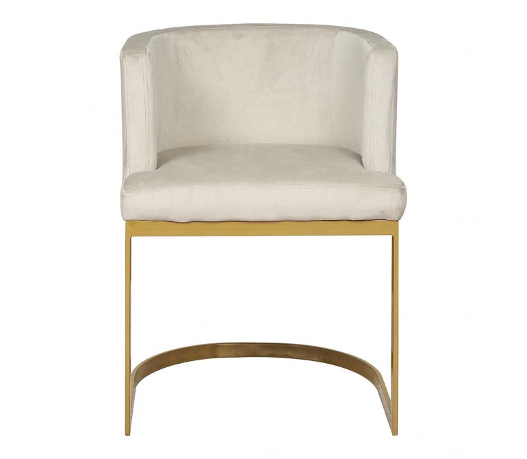 Fauteuil de salle à manger en velours Miralda