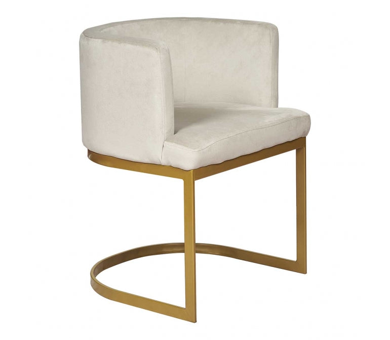 Fauteuil de salle à manger en velours Miralda