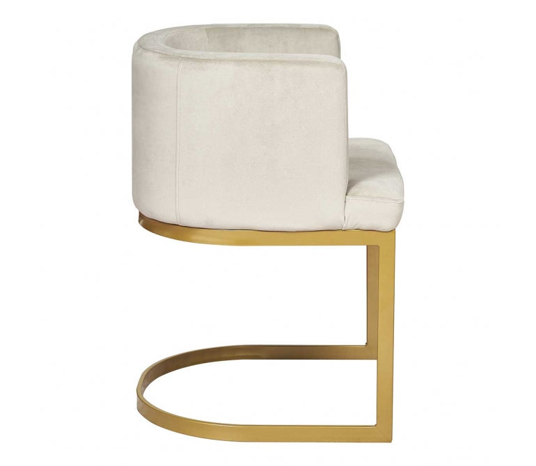 Fauteuil de salle à manger en velours Miralda