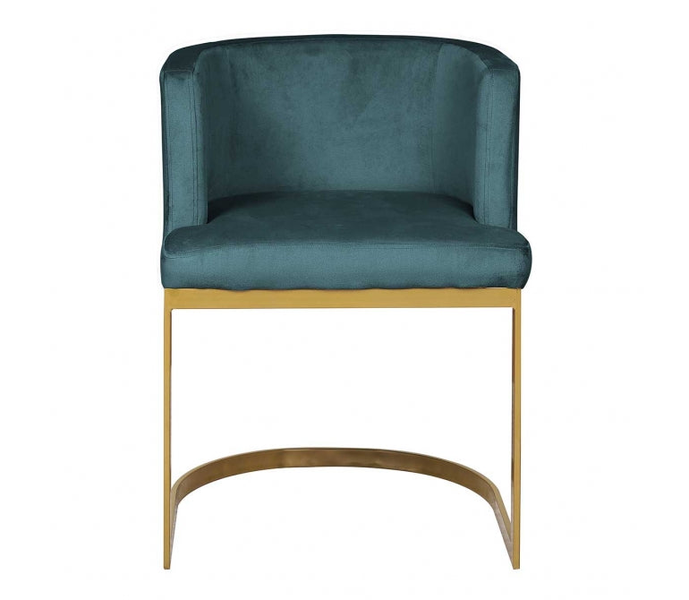 Fauteuil de salle à manger en velours Miralda