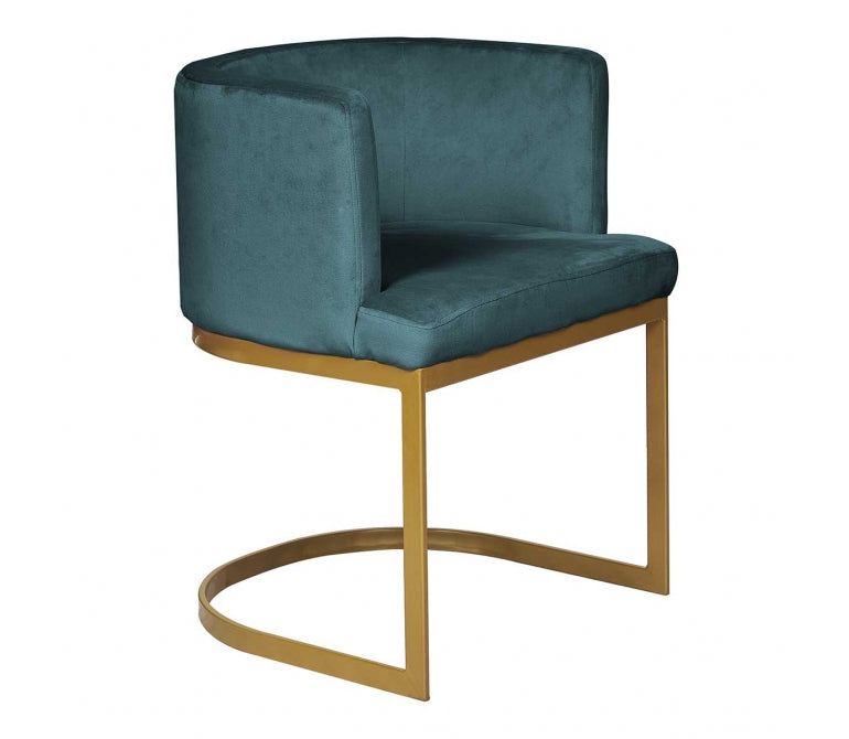 Fauteuil de salle à manger en velours Miralda