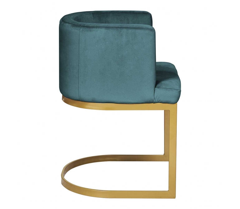 Fauteuil de salle à manger en velours Miralda