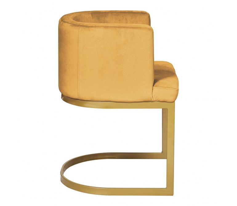 Fauteuil de salle à manger en velours Miralda