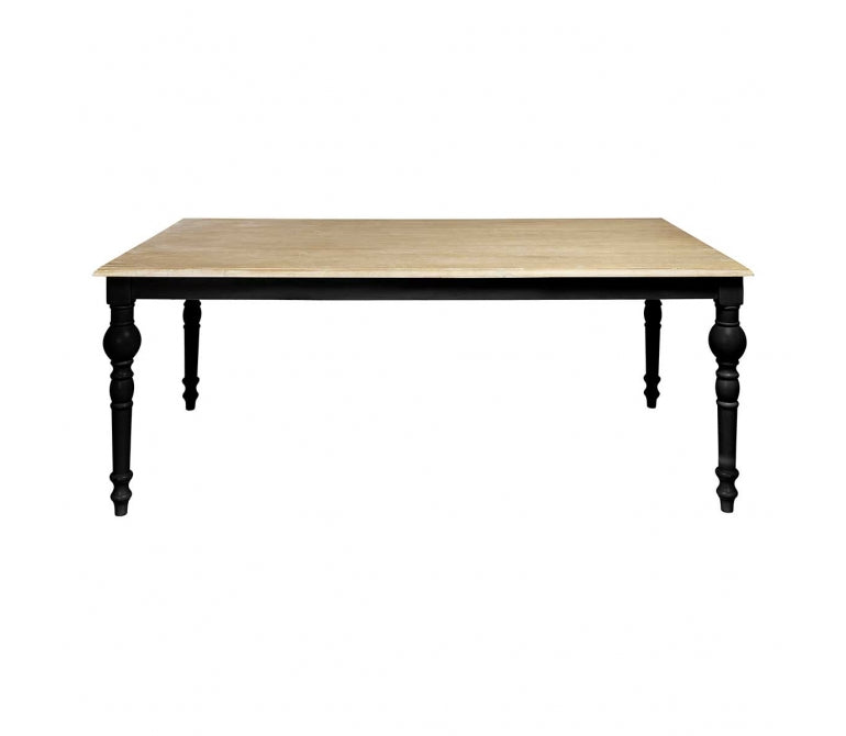 Tavolo da pranzo in legno con struttura nera Milano