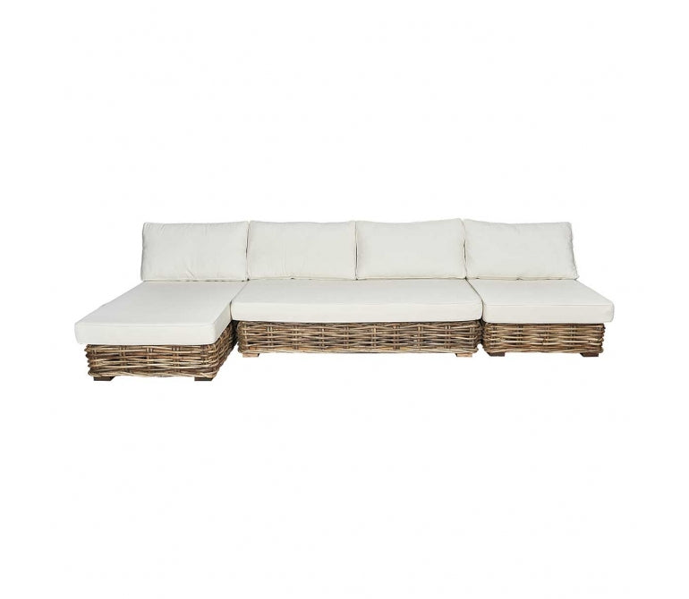 Rattan sofá modular chaise longue Cataya