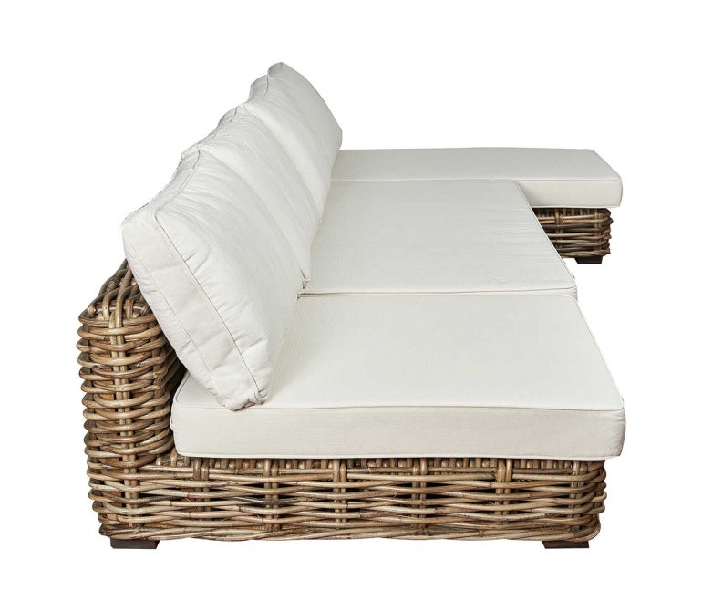 Sofá ratán chaise longue modular Cataya