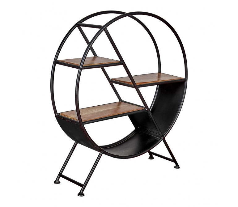 Vintage Linz ronde staande boekenkast