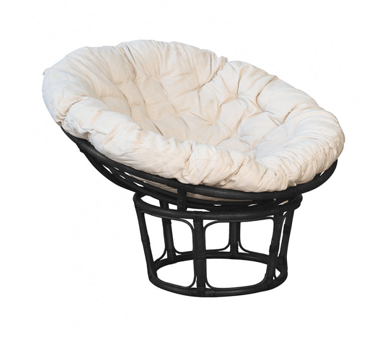 Cadeirão de Papasan Bambu preto 100 cm
