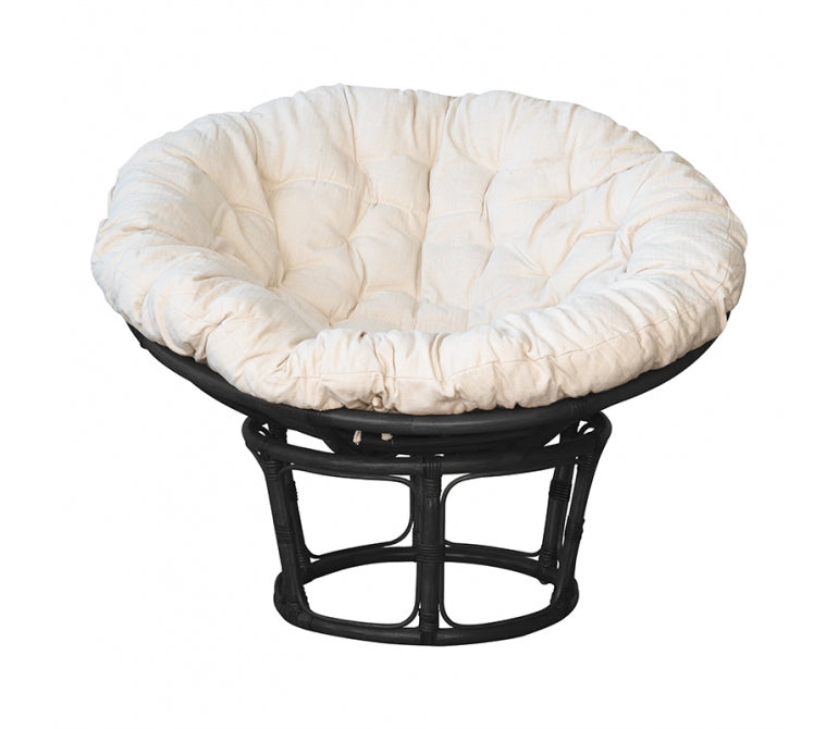 Cadeirão de Papasan Bambu preto 100 cm