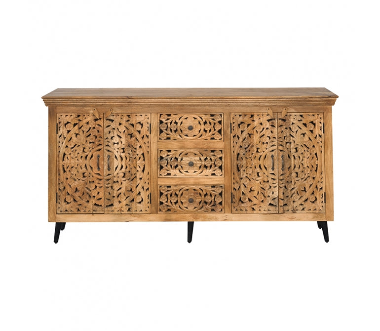 Aparador de madera tallado Arya