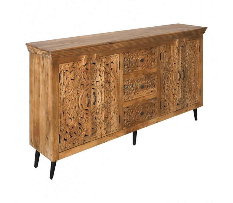 Aparador de madera tallado Arya