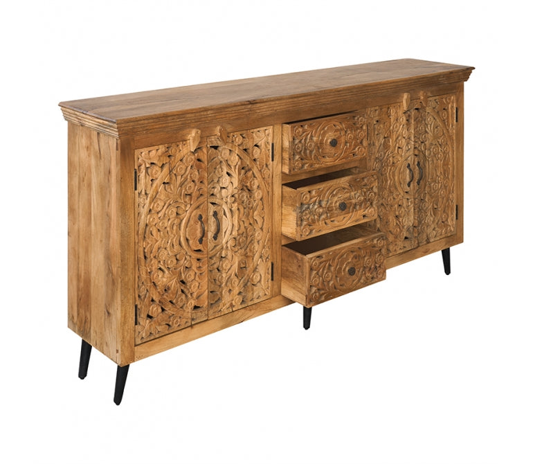 Aparador de madera tallado Arya