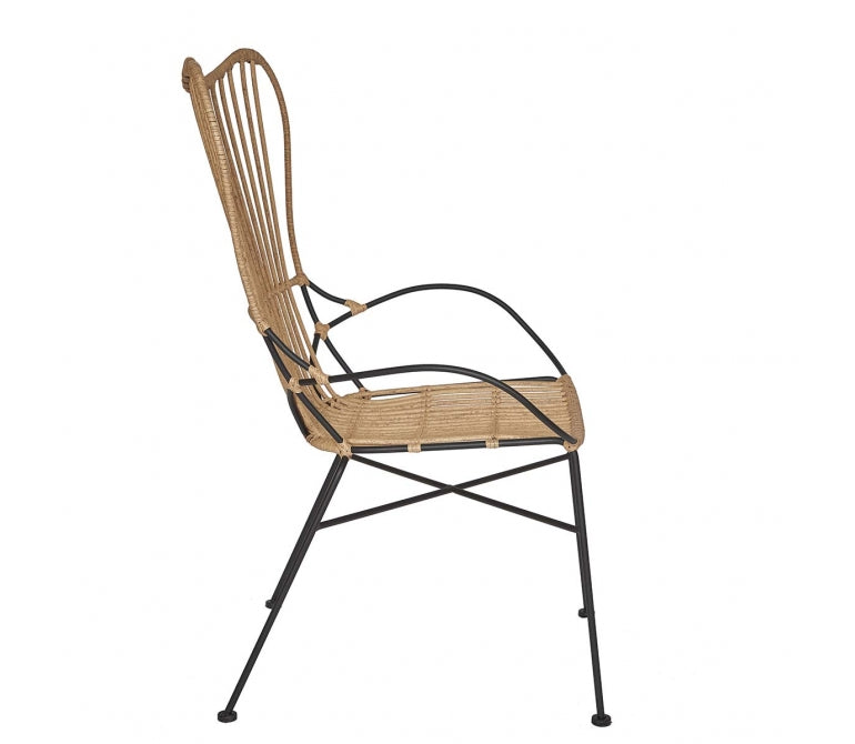 Chaise en rotin synthétique Bonnie