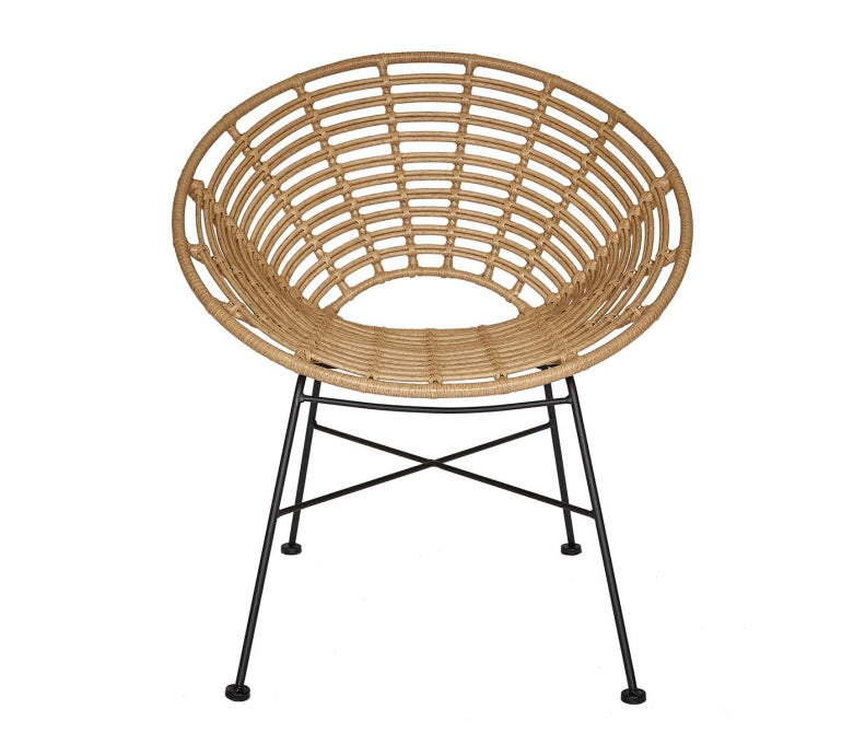 Silla de rattán sintético Leeza