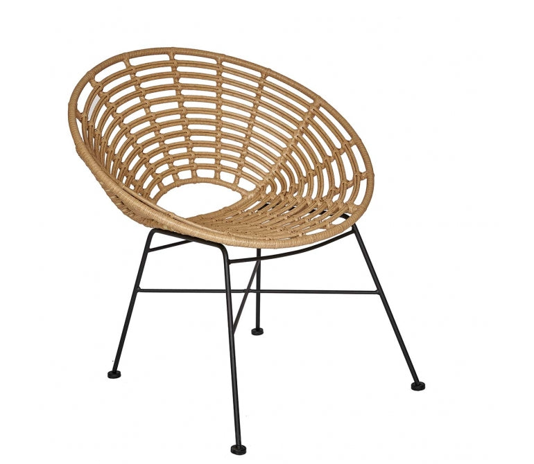 Silla de rattán sintético Leeza