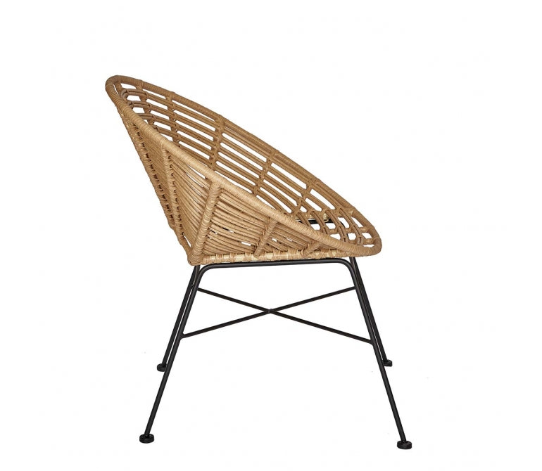 Silla de rattán sintético Leeza