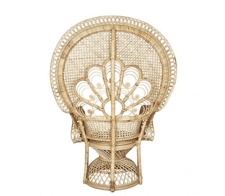 Natuurlijke pauw rotan fauteuil Magestic