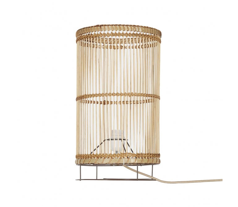 Lampada da tavolo Helga in rattan
