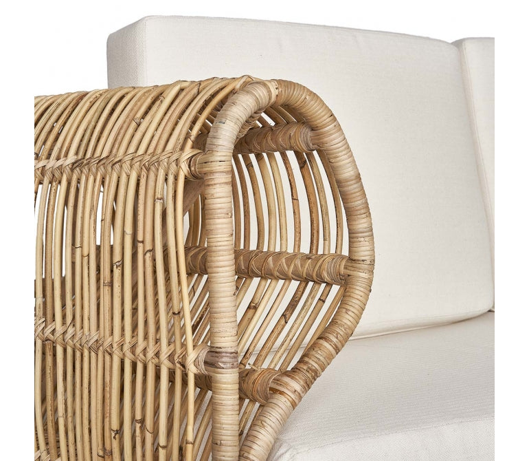Divano in rattan naturale Tandro