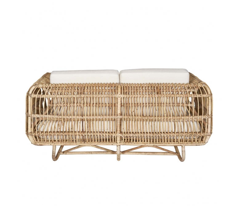 Divano in rattan naturale Tandro