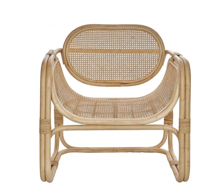 Sillón de rattan natural trenzado Billy
