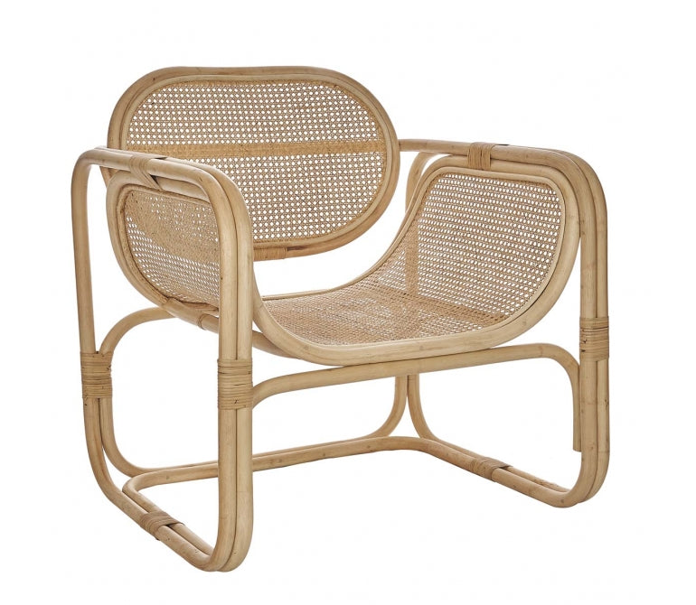 Sillón de rattan natural trenzado Billy