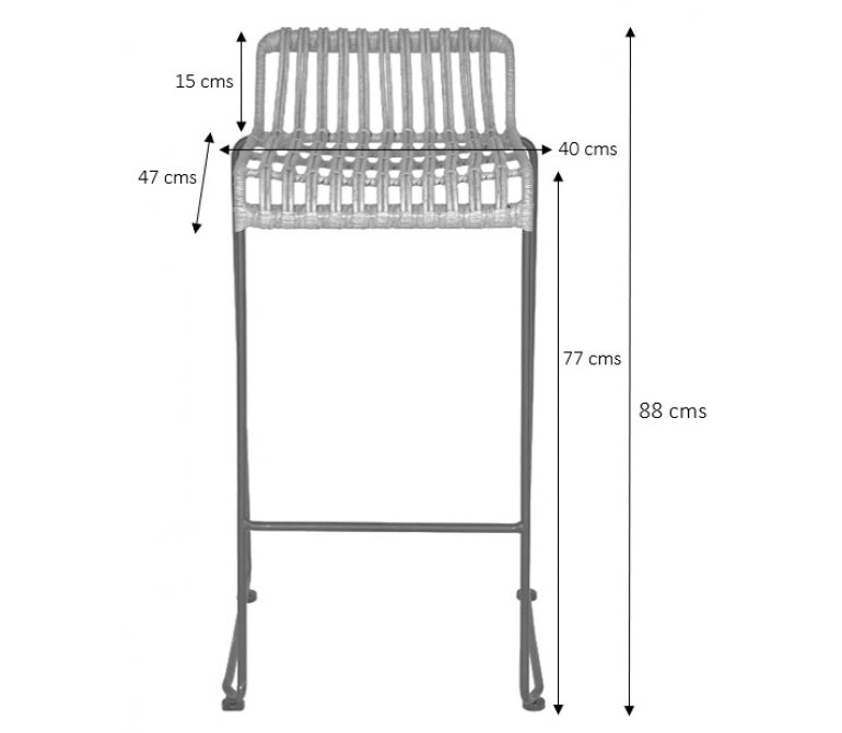 Kunststof rotan kruk John