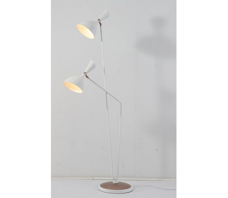 Lampada da terra a due bracci bianca Toy design
