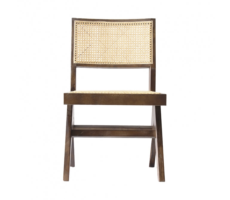 Chaise à manger en rotin Eloise sans bras