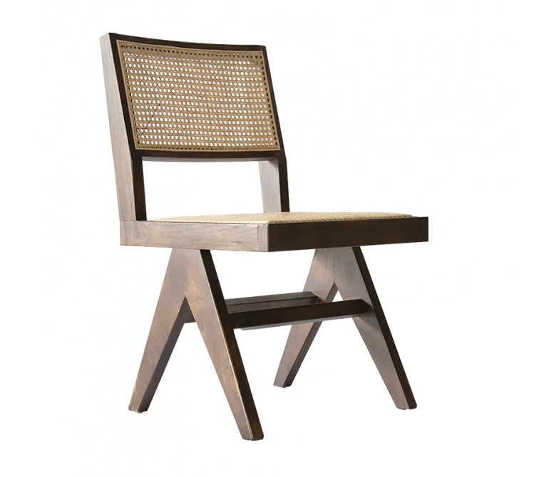 Chaise à manger en rotin Eloise sans bras