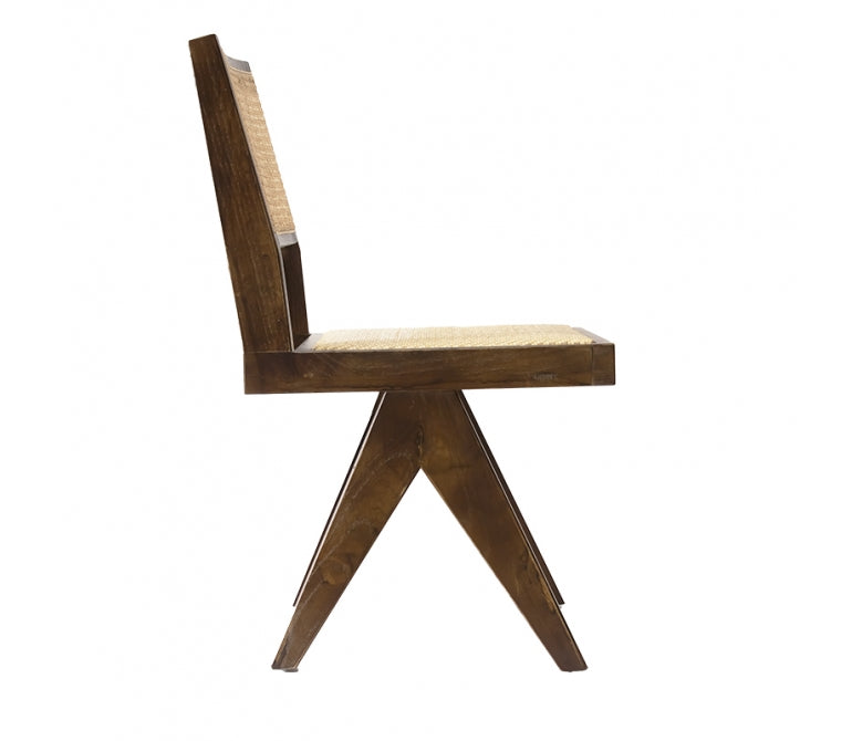 Chaise à manger en rotin Eloise sans bras