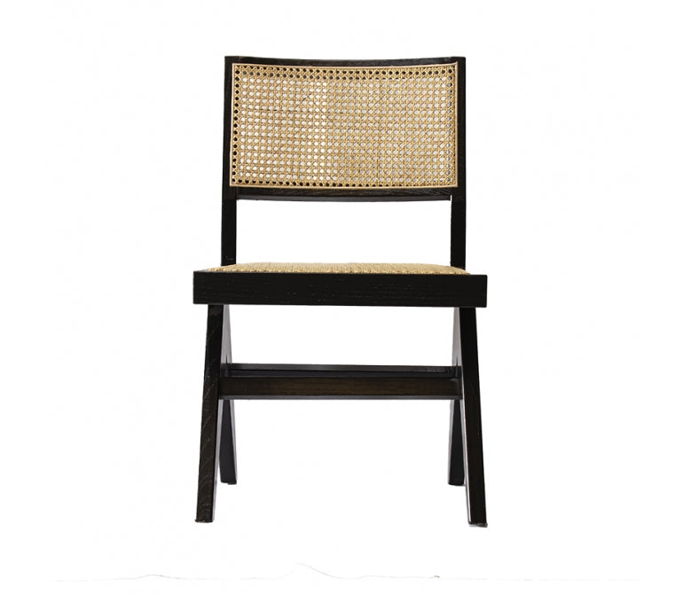 Chaise à manger en rotin Eloise sans bras