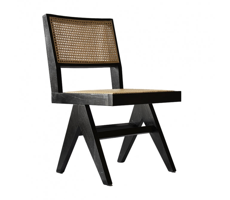 Chaise à manger en rotin Eloise sans bras