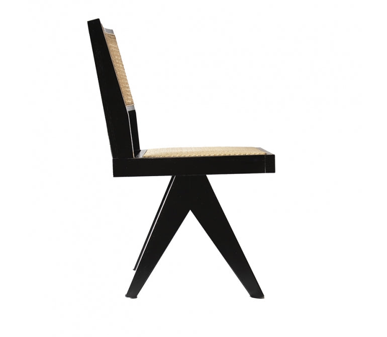 Chaise à manger en rotin Eloise sans bras