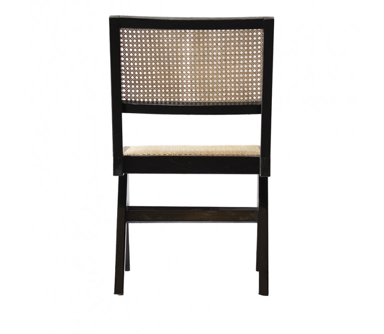 Chaise à manger en rotin Eloise sans bras